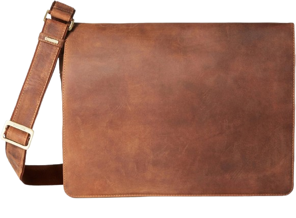  Leather Distressed Messenger Bag Harvard Collection