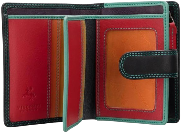 Multi Colored Small Soft Leather Ladies Wallet & Purse